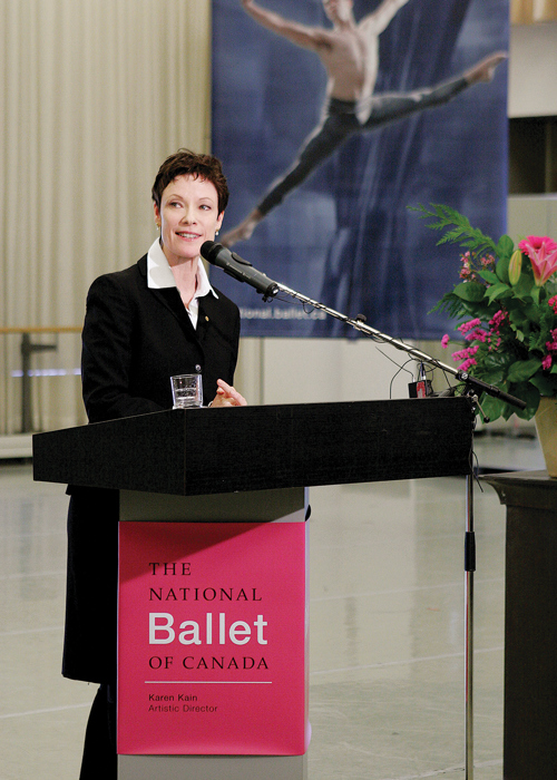 Karen Kain at the 2006/07 Season Announcement.