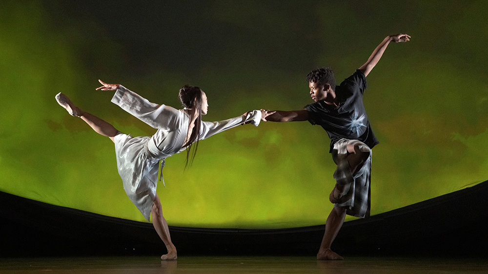 Koto Ishihara and Siphesihle November in Maddaddam. Photo by Karolina Kuras. 