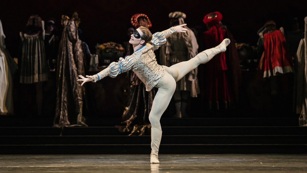 Harrison James with  Artists of the Ballet in Romeo and Juliet.