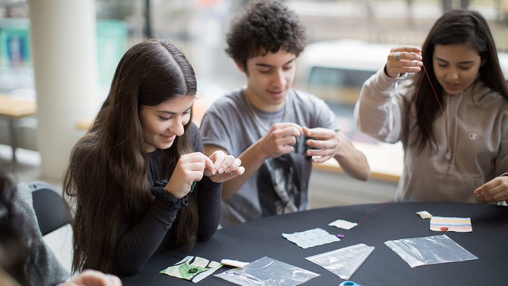 High school students at SHSM Workshop at the Four Seasons Centre for the Performing Arts.