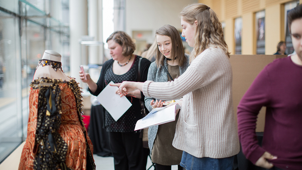 High school students at SHSM Workshop at the Four Seasons Centre for the Performing Arts.