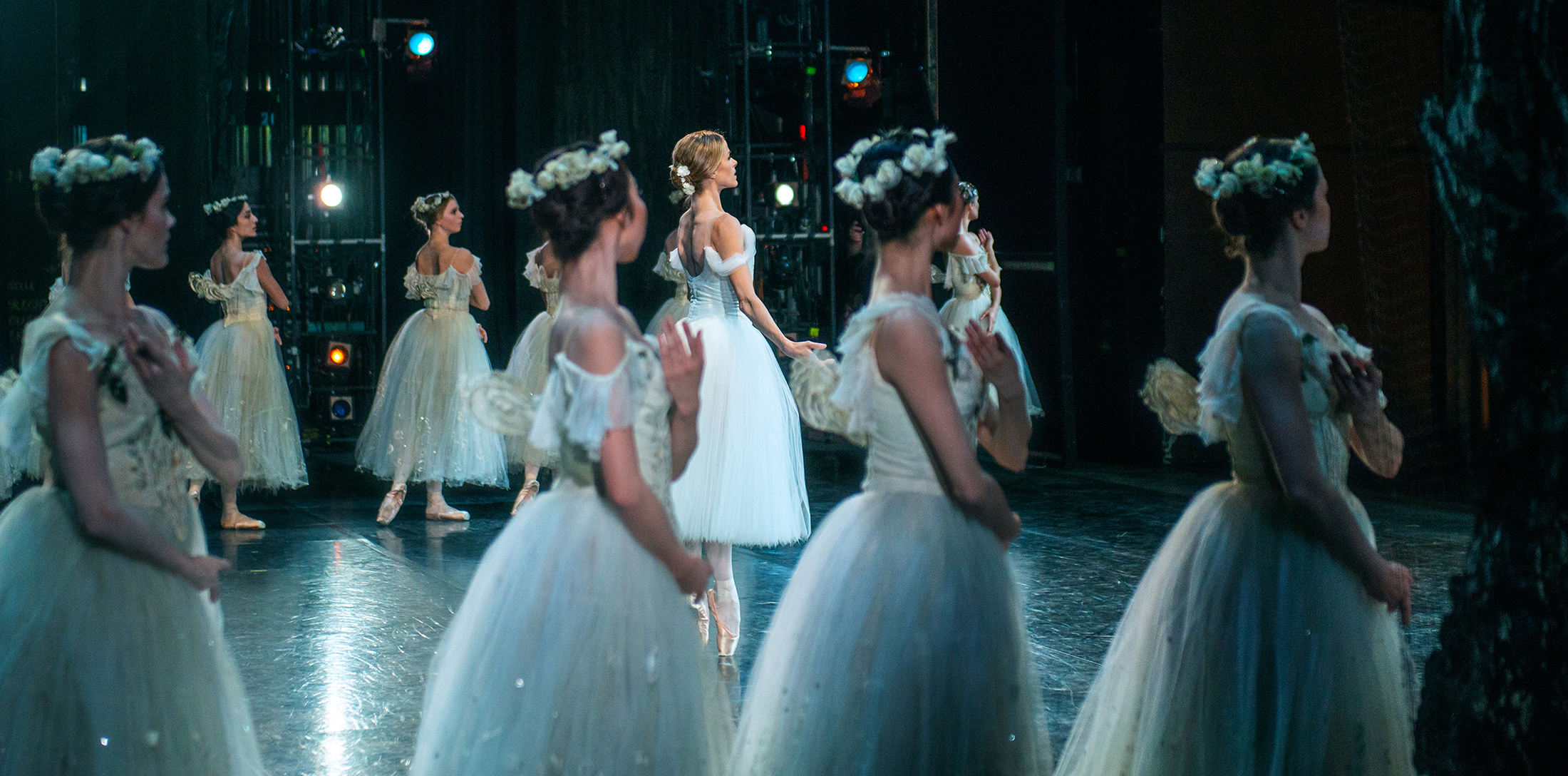 Heather Ogden with Artists of the Ballet in Giselle.